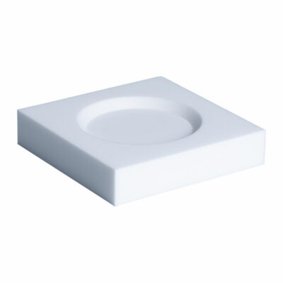 Porte savon blanc avec empreinte