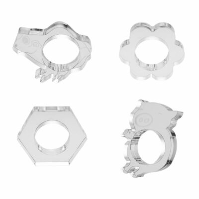 Ronds de serviette en plexiglass incolore